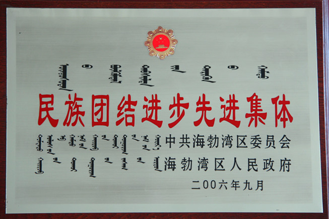 2006年烏海市民族團結進步先進集體